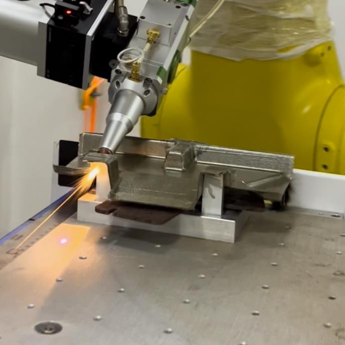 碳纤板玻纤板机械手三维激光切割机视频